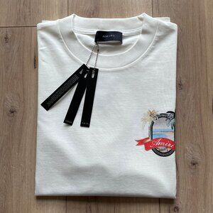 XXL Amiri Men's Relaxed Fit Cotton T-Shirt White